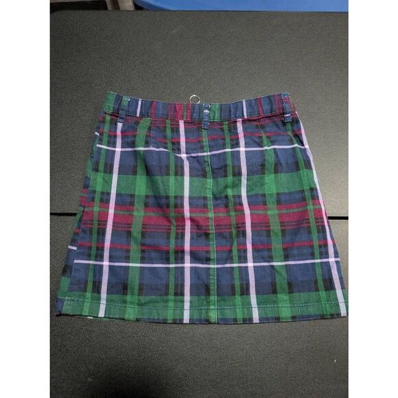 Children's Place Girls Plaid Twill Zip Skirt - blue Kids 12 - Picture 2 of 5